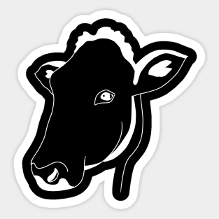 White cow Sticker